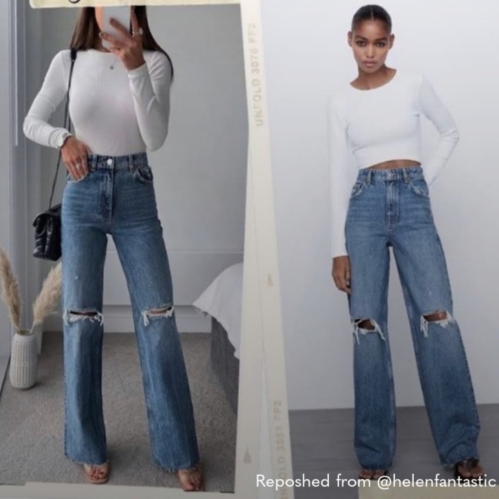 Zara High Rise Wide Leg - Light